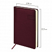 Ежедневник датированный 2026 А5 138x213 мм, BRAUBERG "Imperial", под кожу, бордо, 117060