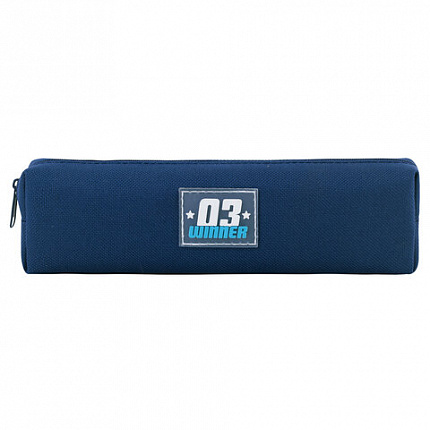 Пенал ЮНЛАНДИЯ ЮНИОР, 1 отделение, полиэстер, аппликация, "Winner", 20х6х4 см, 273800