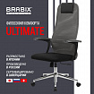 Кресло офисное BRABIX PREMIUM "Ultimate EX-801" хром, плотная двойная сетка Х2, черное/серое, 532918
