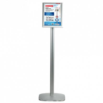 Стойка информационная напольная А4 с алюминиевым "клик"-профилем (210х297 мм) BRAUBERG "Extra", 238224