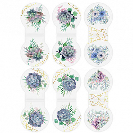 Закладки для книг МАГНИТНЫЕ, "FLOWERS", набор 6 шт., 32х28 мм, BRAUBERG, 113168