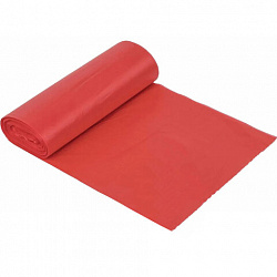 Мешки для раздельного сбора мусора 120 л, красные, в рулоне 20 шт., ПВД 20 мкм, 70х110 см, РОМАШКА, ЕЛР-ВР-120К