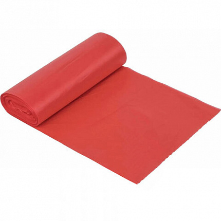 Мешки для раздельного сбора мусора 120 л, красные, в рулоне 20 шт., ПВД 20 мкм, 70х110 см, РОМАШКА, ЕЛР-ВР-120К