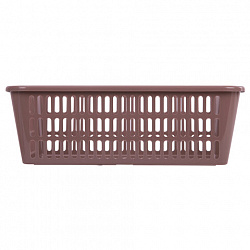 Корзинка 4 литра универсальная, 9,5х30х19,5 см, для хранения, пластик, ассорти, 332, 433320065