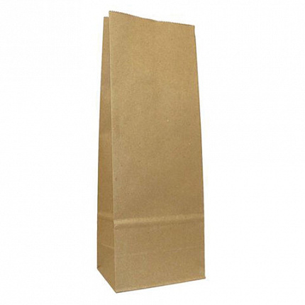 Крафт-пакет бумажный под бутылку, 12х8х33 см, плотность 90 г/м2