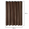 Шторка для ванной ПОЛИЭСТЕР, 180х180 см, кольца в комплекте, КОРИЧНЕВЫЙ БРИЛЛИАНТ, PRIMILA (ПРИМИЛА), 700091