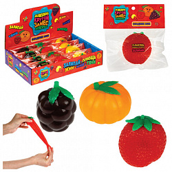 Игрушка-антистресс "КРУТОЙ ЗАМЕС. ЗАЛИПЛЮЩ" СЛАДКИЕ МОИ ФРУКТЫ, 5х6х6 см, ассорти, 1TOY, Т25986