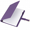 Тетрадь на кольцах А5, 180х220 мм, 120 л., под кожу soft-touch, застежка, BRAUBERG SHADE, фиолетовый, 405247