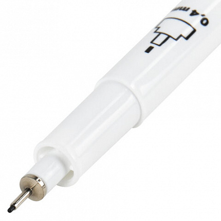 Капиллярные ручки линеры 9 шт., черные, 0,05-0,8 мм / Кисть S, BRAUBERG ART DEBUT, 143944