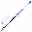 Ручка гелевая BRAUBERG "EXTRA", СИНЯЯ, корпус прозрачный, узел 0,5 мм, линия 0,35 мм, 143902
