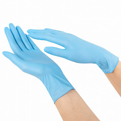 Перчатки нитриловые смотровые SFM Supersoft, Германия, 100 пар (200 штук), размер 8-9, L (большой)