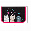Пенал ЮНЛАНДИЯ, 1 отделение, картон с эффектом soft-touch, 19х11 см, "Cat squad", 273493