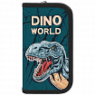 Пенал ПИФАГОР, 2 отделения, ламинированный картон, 19х11 см, "Dino world", 272249