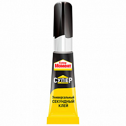 Клей моментальный Супер МОМЕНТ, 3 г, отрывная мультикарта, 608976