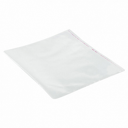 Обложка ПП со штрихкодом для учебников БОЛЬШОГО ФОРМАТА, КЛЕЙКИЙ КРАЙ, ПЛОТНАЯ, 100 мкм, 265х590 мм, универсал., прозрачная, ПИФАГОР, 229359