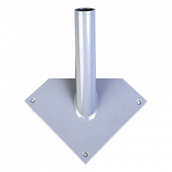 Кронштейн настенный для флага на одно древко, три точки крепления, металл, шк.40177