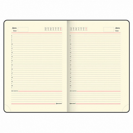 Ежедневник недатированный А5 (138х213 мм), BRAUBERG VISTA, под кожу, гибкий, 136 л., "Edvard Munch", 111984