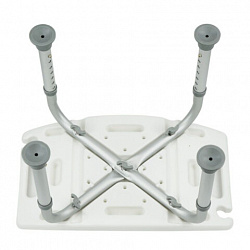 Стул сиденье прямоугольный ТИТАН для купания в душе / ванной, регулировка высоты ножек под любой рост, BRABIX, 532620