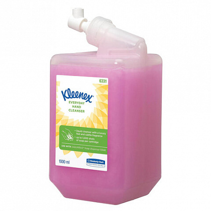 Картридж с жидким мылом одноразовый KIMBERLY-CLARK Kleenex Everyday Use, 1 л, розовый, 6331