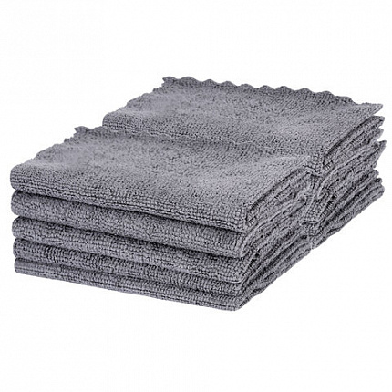 Салфетки из МИКРОФИБРЫ 30х30 см, GRAY, big pack, КОМПЛЕКТ 10 штук, 180 г/м2, LAIMA HOME, 700609
