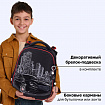 Ранец BRAUBERG PREMIUM, 2 отделения, с брелоком, "Ночь в центре", ЛАМПОЧКИ, 38х29х16 см, 271356