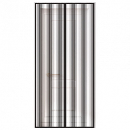 Москитная сетка дверная на магнитах 100х210 см, антимоскитная, черная, DASWERK (ДАСВЕРК), 607985