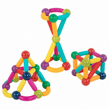 Магнитный конструктор MAGNETIC STICKS, 36 магнитных деталей, BRAUBERG KIDS, 665721