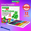 Пластилин классический BRAUBERG KIDS, 12 цветов, 240 г, стек, ВЫСШЕЕ КАЧЕСТВО, 106436