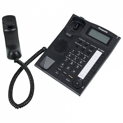 Телефон PANASONIC KX-TS2388RUB, АОН, спикерфон, память 50 ном., тонал/импул. режим, чёрный