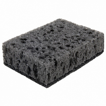 Губки для посуды 9,8х6,6х3 см, КОМПЛЕКТ 10 шт., SQUARE BLACK, КРУПНОПОРИСТЫЙ поролон с абразивным слоем, LAIMA, 608648