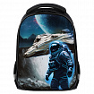 Ранец BRAUBERG KIDS START, 1 отделение, 2 кармана, "Space conqueror", СВЕТЯЩИЙСЯ, 35х26х13 см, 274408