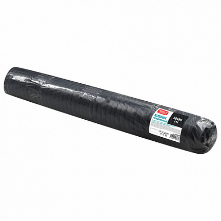 Коврик придверный 50х80 см, ЧЕРНЫЙ, влаго-грязезащитный, 450 г/м2, ребристый, PRIMILA (ПРИМИЛА) EXTRA, 701028