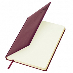 Ежедневник датированный 2026 БОЛЬШОЙ ФОРМАТ 210х297 мм, А4, BRAUBERG "Imperial", под кожу, бордо, 117248