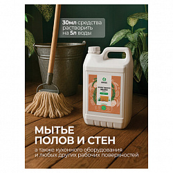 Мыло жидкое хозяйственное 5 кг, GRASS, с маслом кедра, 125581