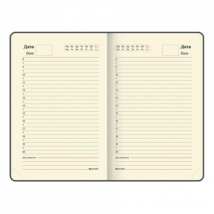 Ежедневник недатированный МАЛЫЙ 100х150 мм А6 BRAUBERG "Metropolis Mix", под кожу, 136 л., голубой, 113307