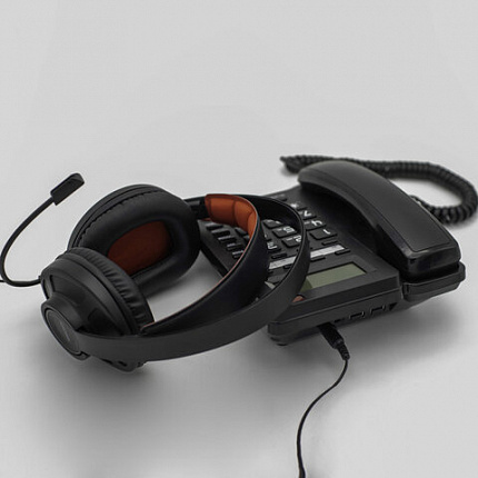Телефон RITMIX RT-550 black, АОН, спикерфон, память 100 номеров, тональный / импульсный режим, черный, 80001483