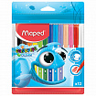 Фломастеры MAPED (Франция) "Color'Peps Ocean", 12 цветов, смываемые, вентилируемый колпачок, упаковка, европодвес, 845720