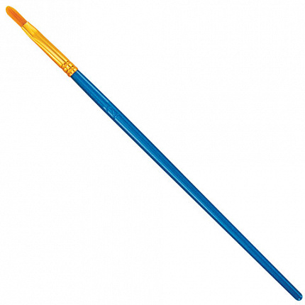 Кисти набор 10 шт., синтетика, синие, № 2/0-8 (Круглые; Овальные; Плоские; Лайнеры), WBZ, 201085