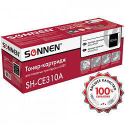 Картридж лазерный SONNEN (SH-CE310A) для HP CLJ CP1025 ВЫСШЕЕ КАЧЕСТВО, черный, 1200 страниц, 363962