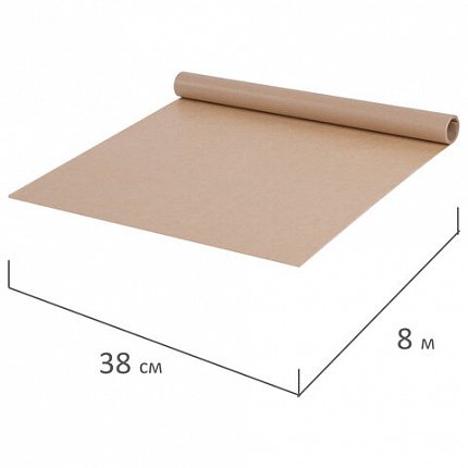Бумага для выпечки силиконизированная, пергамент 38 см х 8 м, цвет коричневый, LAIMA, CH, 609581