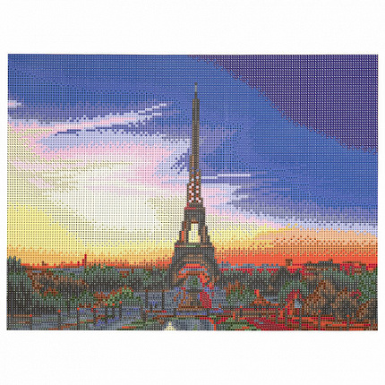 Картина стразами (алмазная мозаика) 30х40 см, ОСТРОВ СОКРОВИЩ "Париж", без подрамника, 662406