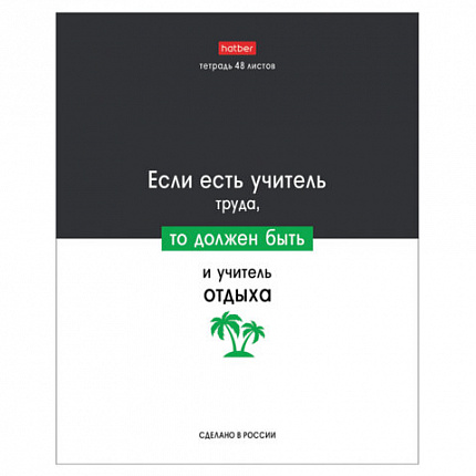 Тетрадь А5 48 л., HATBER скоба, клетка, обложка картон, "Люблю школу" (микс в коробе), 078565, 48Т5В1