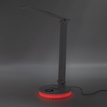 Настольная лампа-светильник, ночник SONNEN RG-001, 30 LED, 6 Вт, 3 режима, RGB-подсветка, белый, 238774