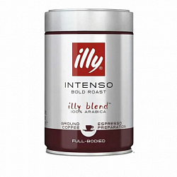 Кофе молотый ILLY "Intenso" 250 г в жестяной банке, арабика 100%, ИТАЛИЯ, 46