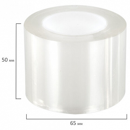 Многоразовая двухсторонняя прозрачная крепежная лента, скотч NANO tape, 3 м x 5 см, толщина 1 мм, WBZ (ВБЗ), 700427