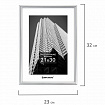 Рамка 21х30 см небьющаяся, багет 12 мм, пластик, BRAUBERG "Original", серебристая, 391231