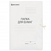 Папка для бумаг с завязками картонная мелованная BRAUBERG, 280 г/м2, до 200 листов, 110924