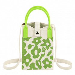 Сумочка-органайзер повседневная HEIKKI KNIT (ХЕЙКИ) кросс боди, вязаная, 17х12х5 см, "Flowers", 273797