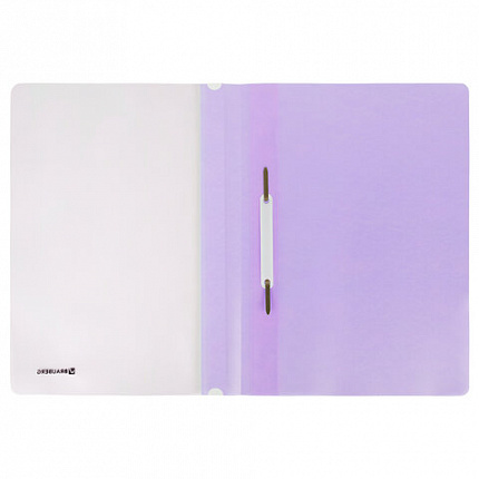 Скоросшиватель пластиковый BRAUBERG "Pastel" А4, 130/180 мкм, лиловый, 270456