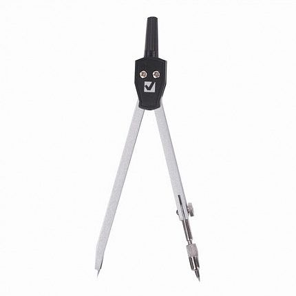 Готовальня BRAUBERG "Architect", 9 предметов: циркуль + измер + кронциркуль, рейсфедер + держатель, 2 вставки, удлинитель, грифель, 210353